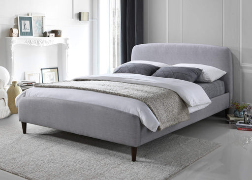 Geneva Bed Light Grey Fabric - Luminex FurnitureBedGEN46LGREY