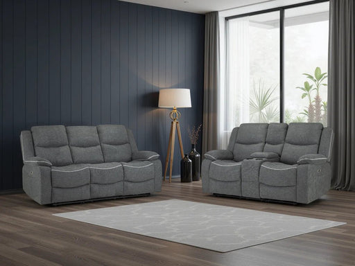 Hadleigh Grey Fabric 3+2 Electric Recliner Sofa Set - Luminex FurnitureSofasharald_3+2_grey_fabric