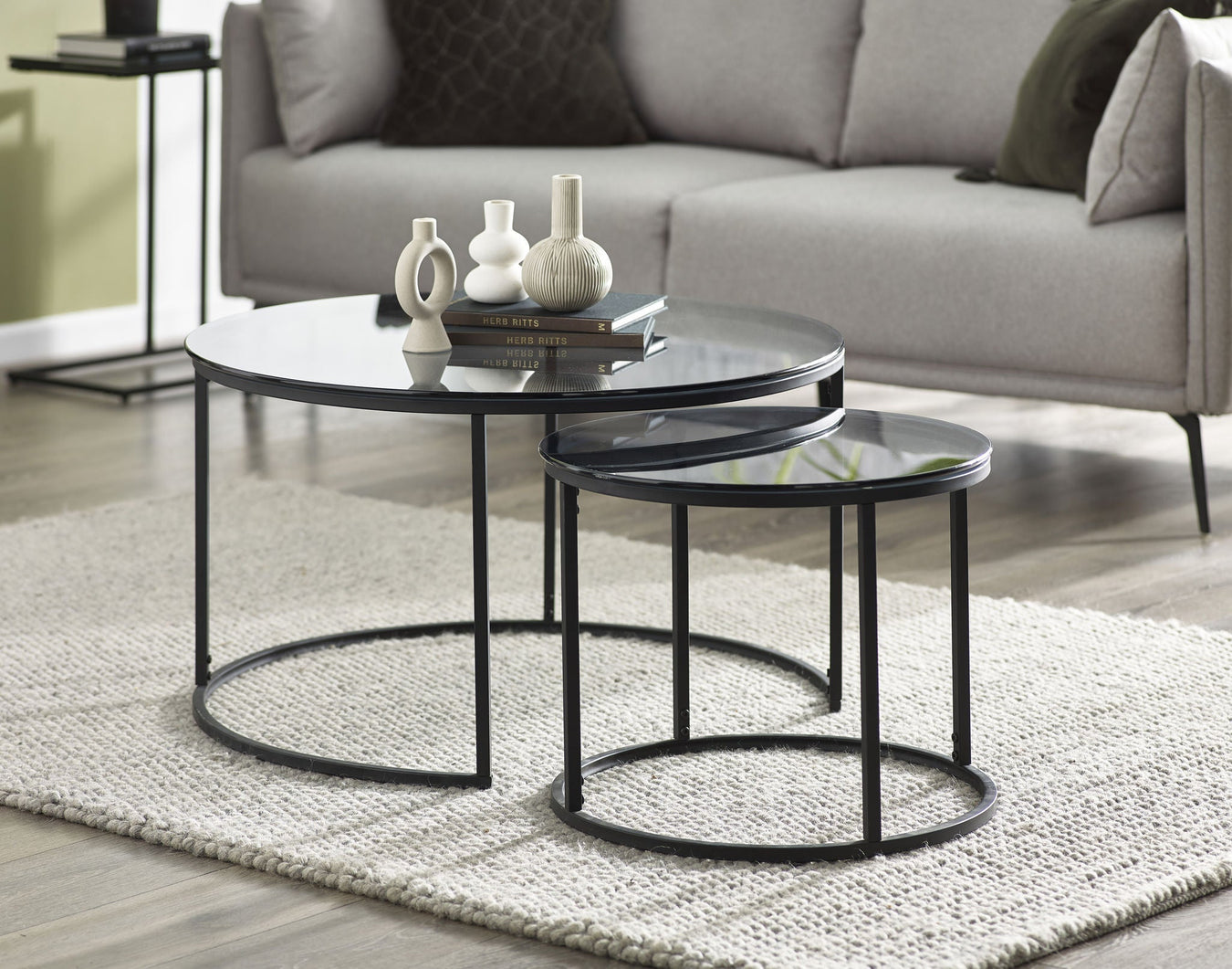 Ophelia Smoked Glass Table Collection - Luminex Furniture