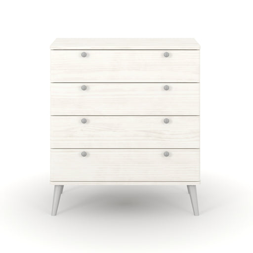 Augusta Curve 4 Drawer Chest – White - Luminex Furniture