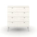 Augusta Curve 4 Drawer Chest – White - Luminex Furniture