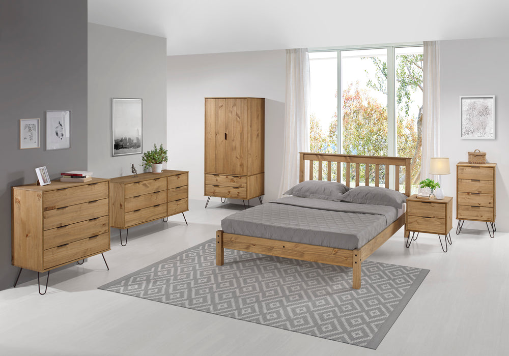 Augusta Pine 2 Door, 2 Drawer Wardrobe - Luminex Furniture