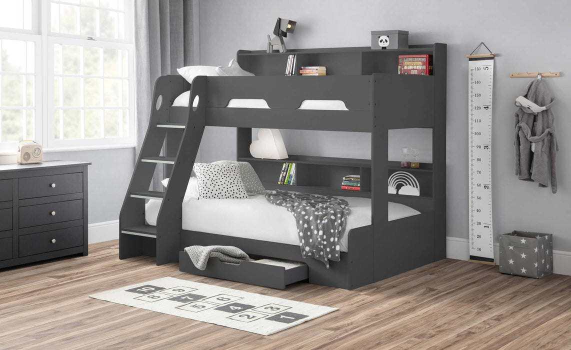 Orbit Triple Sleeper Bunk Bed with Storage – Anthracite