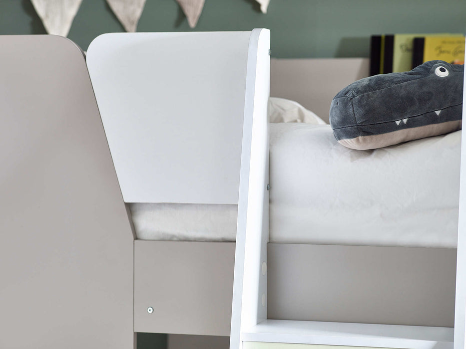 Polar Star Bunk Bed – Taupe & White Kids’ Bunk