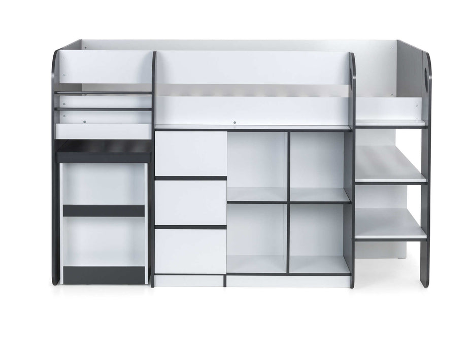 Stratford Mid Sleeper Bed with Storage – Black & White
