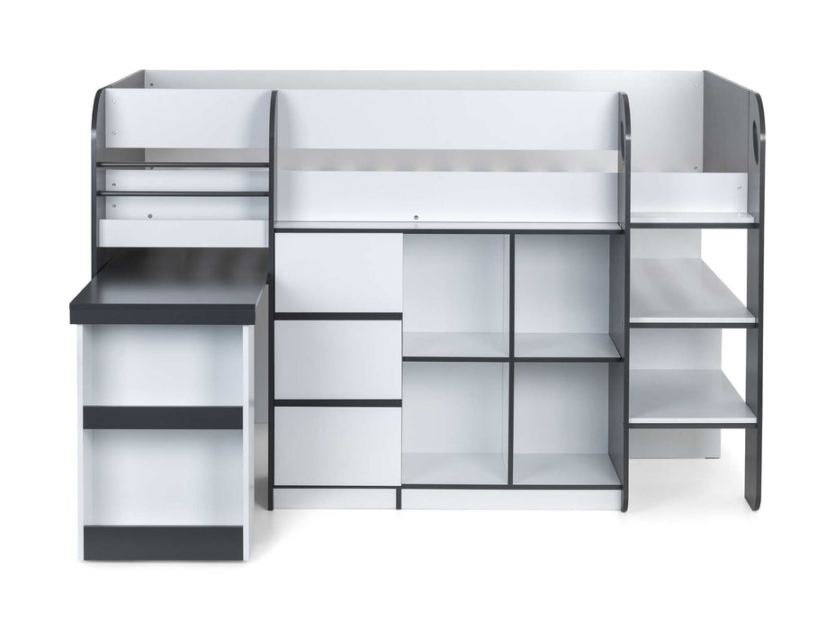 Stratford Mid Sleeper Bed with Storage – Black & White
