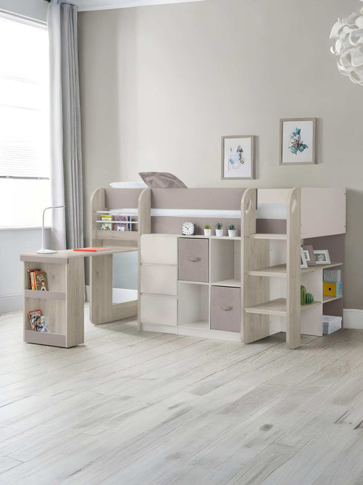 Stratford Mid Sleeper Bed with Storage – Taupe