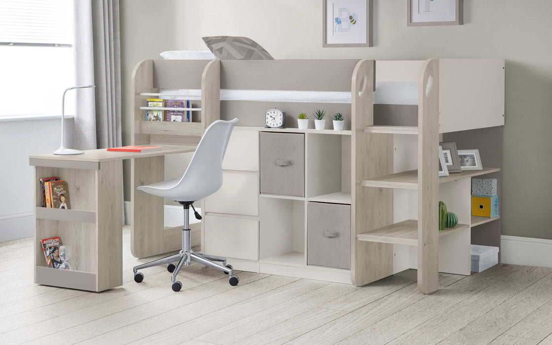 Stratford Mid Sleeper Bed with Storage – Taupe