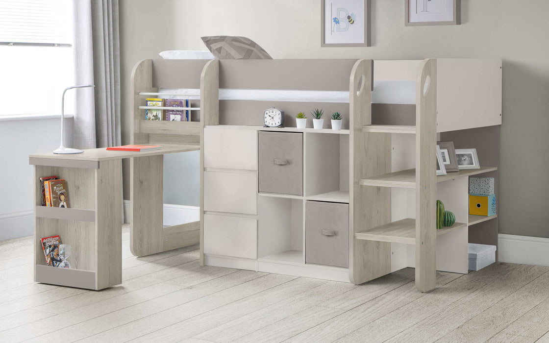Stratford Mid Sleeper Bed with Storage – Taupe