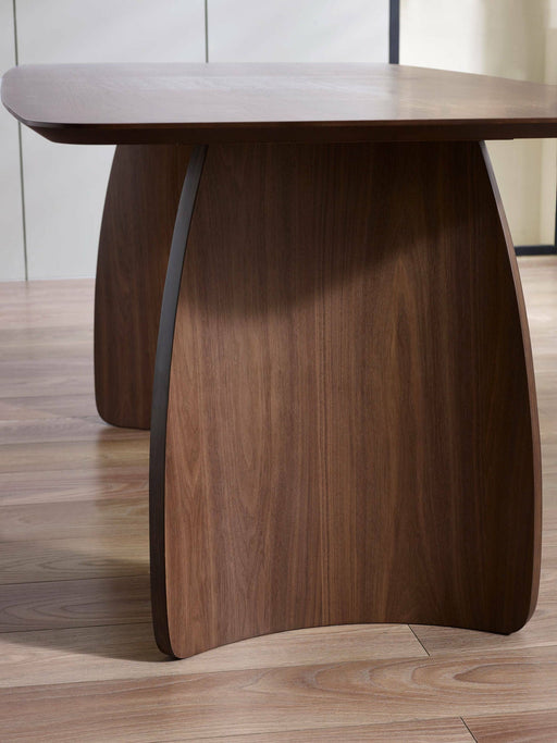 Adrienne Curved Leg Walnut Dining Table - Luminex FurnitureDining TableART001