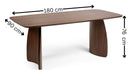 Adrienne Curved Leg Walnut Dining Table - Luminex FurnitureDining TableART001
