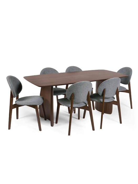 Adrienne Curved Leg Walnut Dining Table - Luminex FurnitureDining TableART001