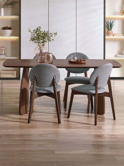 Adrienne Walnut and Grey Dining Chairs Set of 2 - Luminex FurnitureChairsART102