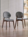 Adrienne Walnut and Grey Dining Chairs Set of 2 - Luminex FurnitureChairsART102