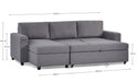 Agnes Sofa bed With Storage - Light Grey Linen - Luminex FurnitureSofa bedANG001