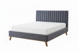 Albany Dark Grey Velvet Bed Frame - Luminex FurnitureBedALBA46DGREY