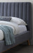 Albany Dark Grey Velvet Bed - Luminex FurnitureBedALBA46DGREY