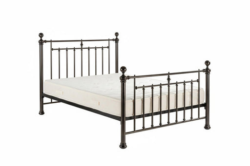 Alexander Black Nickel Metal Bed Frame - Luminex FurnitureBedALE46BLK