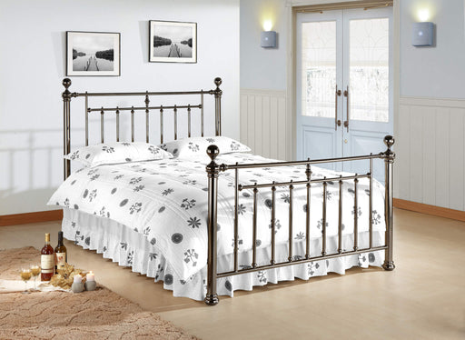 Alexander Black Nickel Metal Bed - Luminex FurnitureBedALE46BLK