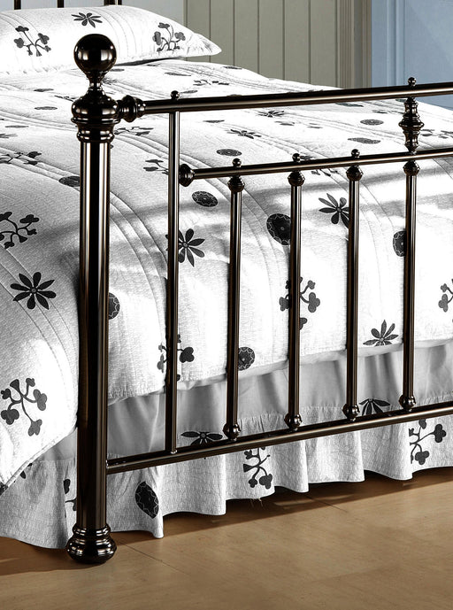 Alexander Black Nickel Metal Bed - Luminex FurnitureBedALE46BLK