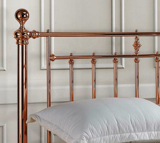 Alexander Rose Gold Metal Bed - Luminex FurnitureBedALEX46ROSE