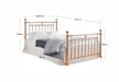 Alexander Rose Gold Metal Bed - Luminex FurnitureBedALEX46ROSE