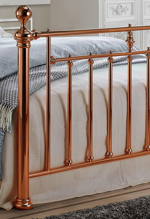 Alexander Rose Gold Metal Bed - Luminex FurnitureBedALEX46ROSE