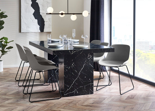 Allegra Black Marble Effect Dining Table - Luminex FurnitureDining TableROM002