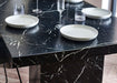 Allegra Black Marble Effect Dining Table - Luminex FurnitureDining TableROM002