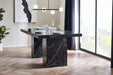 Allegra Black Marble Effect Dining Table - Luminex FurnitureDining TableROM002