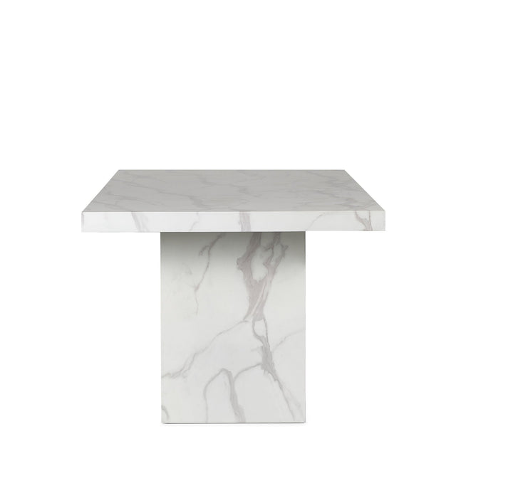 Allegra White Marble Effect Dining Table - Luminex FurnitureDining TableROM001