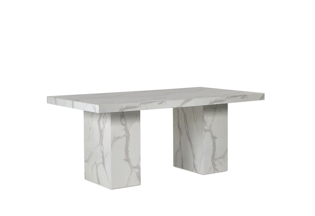 Allegra White Marble Effect Dining Table - Luminex FurnitureDining TableROM001