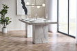 Allegra White Marble Effect Dining Table - Luminex FurnitureDining TableROM001