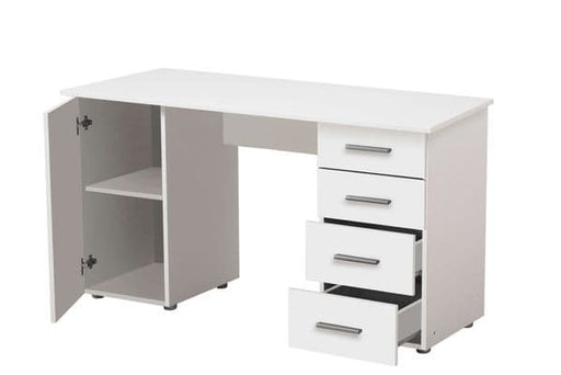Alvara Matt White Desk with 4 Drawers - Luminex FurnitureDesk3038