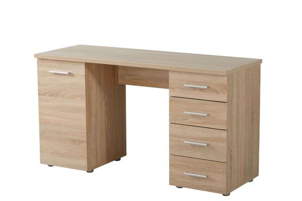 Alvara Oak Effect Desk with 4 Drawers - Luminex FurnitureDesk3039