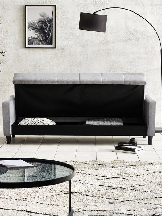 Amara 3 Seater Grey Linen Storage Sofa Bed - Luminex FurnitureSofa bedALF001