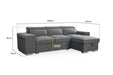 Ambrosia Grey Universal Corner Sofa Bed with Storage - Luminex FurnitureSofasartemis_grey_universal