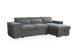 Ambrosia Grey Universal Corner Sofa Bed with Storage - Luminex FurnitureSofasartemis_grey_universal