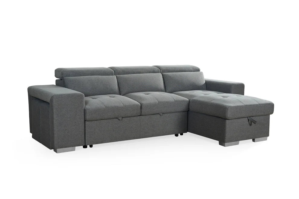 Ambrosia Grey Universal Corner Sofa Bed with Storage - Luminex FurnitureSofasartemis_grey_universal