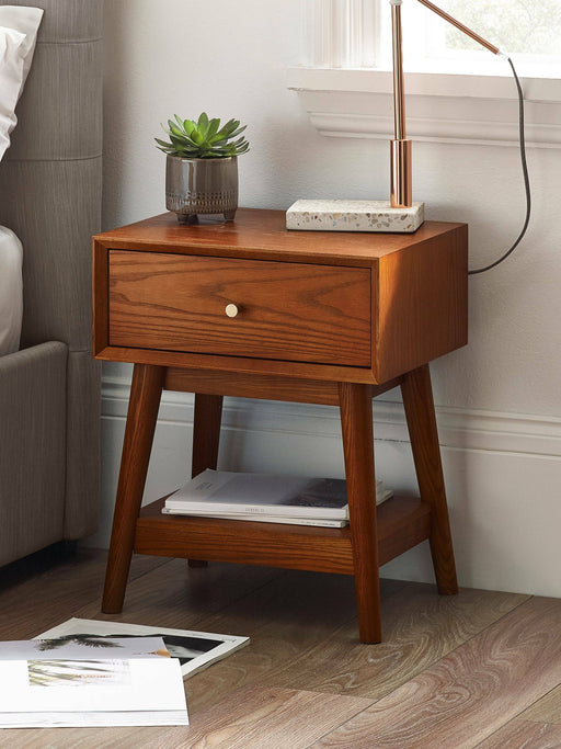Amelie 1 - Drawer Side Table – Cherry Ash - Luminex FurnitureLamp TableLOW004