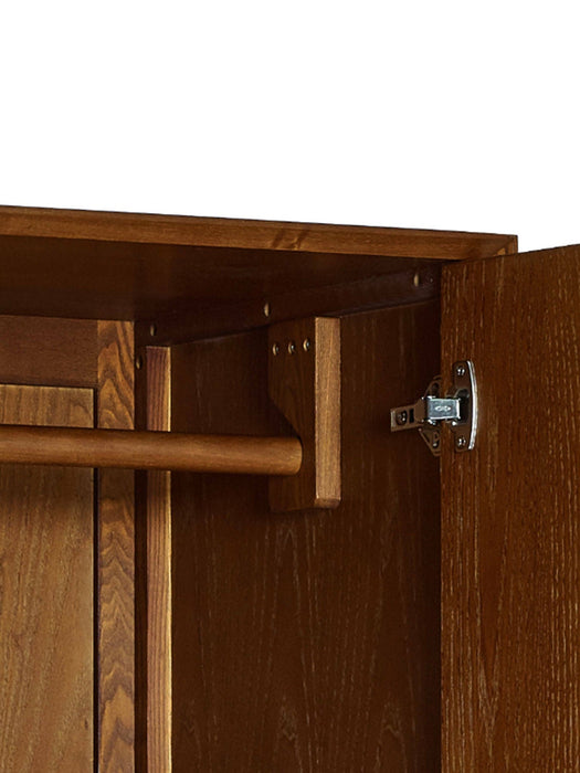 Amelie 2 Door 1 Drawer Wardrobe – Retro Cherry Ash - Luminex FurnitureWardrobeLOW055