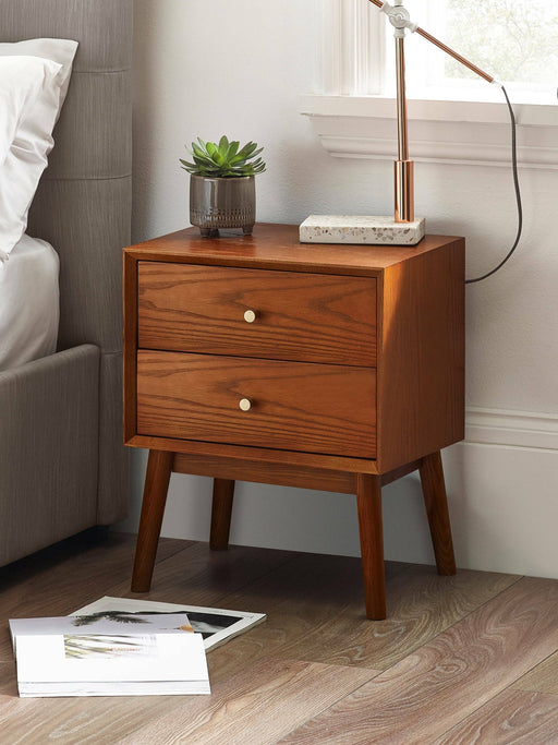 Amelie 2 Drawer Bedside in Cherry Ash - Luminex FurnitureBedside TableLOW051
