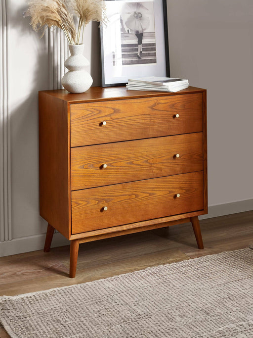 Amelie 3 Drawer Chest in Cherry Ash Veneer - Luminex FurnitureChest of drawersLOW052