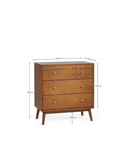 Amelie 3 Drawer Chest in Cherry Ash Veneer - Luminex FurnitureChest of drawersLOW052