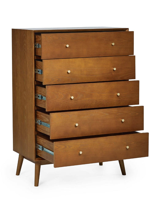 Amelie 5 Drawer Chest in Cherry Ash Veneer - Luminex FurnitureChest of drawersLOW053