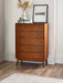 Amelie 5 Drawer Chest in Cherry Ash Veneer - Luminex FurnitureChest of drawersLOW053