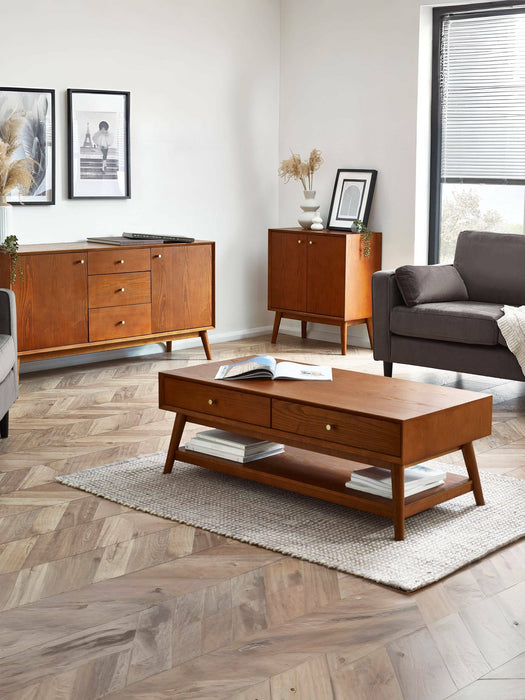 Amelie Large Sideboard – Cherry Ash & Retro Design - Luminex FurnitureSideboardLOW008