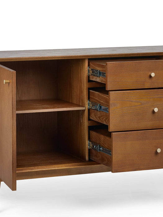 Amelie Large Sideboard – Cherry Ash & Retro Design - Luminex FurnitureSideboardLOW008