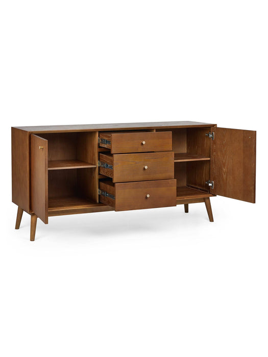 Amelie Large Sideboard – Cherry Ash & Retro Design - Luminex FurnitureSideboardLOW008