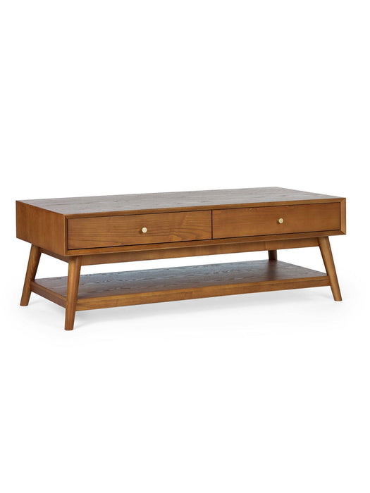 Amelie Retro Coffee Table – Cherry Ash with Drawers - Luminex FurnitureCoffee TableLOW005